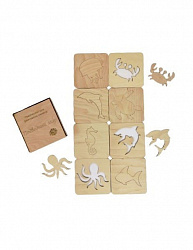 Трафареты в пенале "Подводный мир" (8 шт)