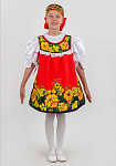 Русский народный костюм для девочки Хохлома распашная