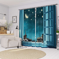 Комплект фотоштор. Звёздная ночь