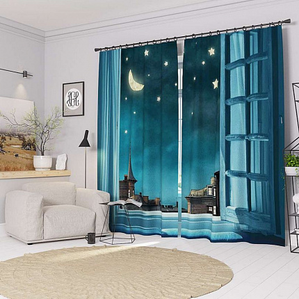 Комплект фотоштор. Звёздная ночь