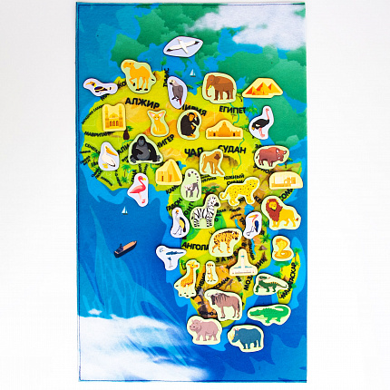 Обучающая игра из фетра карта Африки