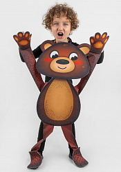 Медведь ростовая кукла из фетра для детей / 100 см.