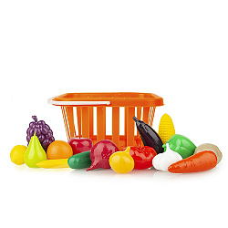 Игровой набор «Фрукты и овощи» в корзине 17пр.