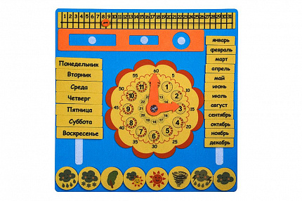 Дидактический коврик "Календарь из фетра"