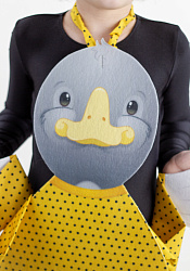 Гусь серый ростовая кукла из фетра для детей / 100 см.