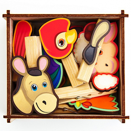 Игра с прищепками Собери домашнее животное №2