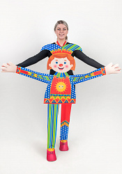 Петрушка ростовая кукла из фетра для взрослого / 130 см.