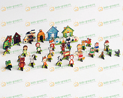 Набор плоскостных фигурок на подставках СКАЗОЧНЫЕ ПЕРСОНАЖИ 10-15 см  (фанера УФ печать)