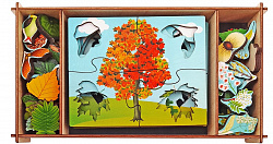 Игра-пазл "Деревья и что на них растет" (80 деталей 10 пазлов)