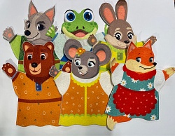 Театр на руку печать "Теремок" фетр (6дет)