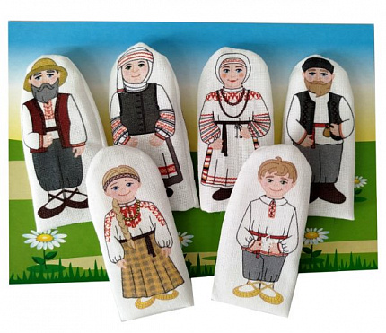 Набор пальчиковых кукол "Семья белорусская" 6 шт.