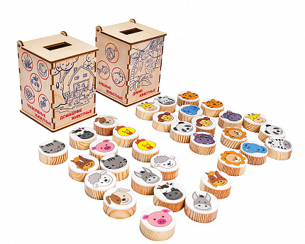 Дидактическая игра "Мемо-сортер "Зверята"