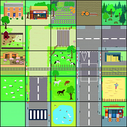 Тематическое поле-маршрутизатор  для мини-робота Bee-Bot«Ферма»