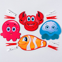 Игра с прищепками Море