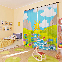 Комплект фотоштор. Веселый ручеек