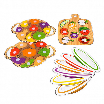 Пластик на липучках «Фрукты и овощи»