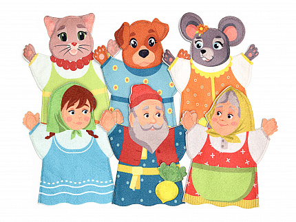 Театр на руку печать "Репка" фетр (7дет)