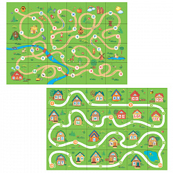 Тематическое поле-маршрутизатор «Домики/Сказка» для мини-робота Bee-Bot