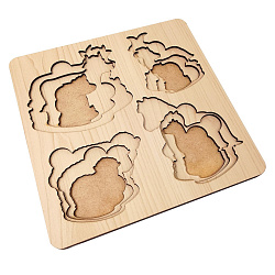 Больше-меньше "Домашние животные"  развивающая доска (дерево) /18,5*18,5 см