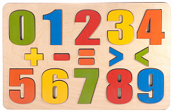 Рамка-вкладыш "Разноцветные цифры" 16 деталей