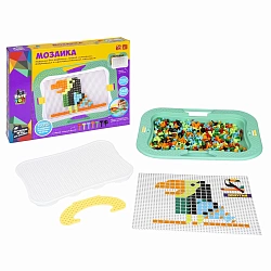 Мозаика для малышей BABY YOU , ПИКСЕЛЬНАЯ, 360 деталей, игровая панель-чемодан