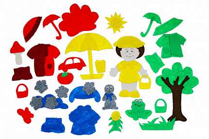 Одежда по цветам  с игровым полем (38дет)