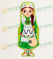 Бизиборд АЙСЫЛУ - девочка в национальном татарском костюме Региональный компонент Республика Татарстан