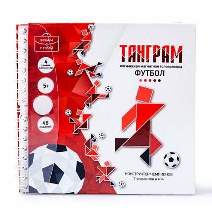 Игра магнитная головоломка Танграм "Футбол"
