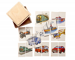 Дидактическая игра "Картинки- половинки "Транспорт"