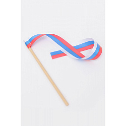 Лента Россия 2,5см.на дер.палочке 0,45м