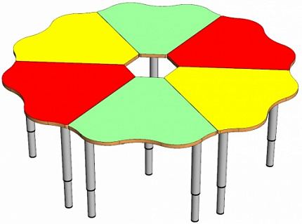 СТОЛ РОМАШКА 6 ЛЕПЕСТКОВ РЕГУЛИРУЕМЫЙ