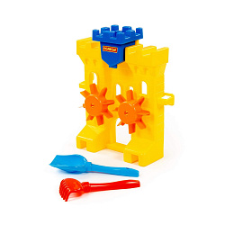 Набор №475: песочная мельница Крепость, лопатка №5, грабельки №5