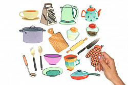 Посуда ДМ фетр (18дет)