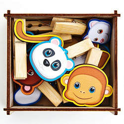 Игра с прищепками Собери дикое животное №3