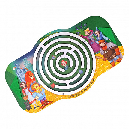 Развивающая доска "Балансборд с лабиринтом. Волшебник Изумрудного города"