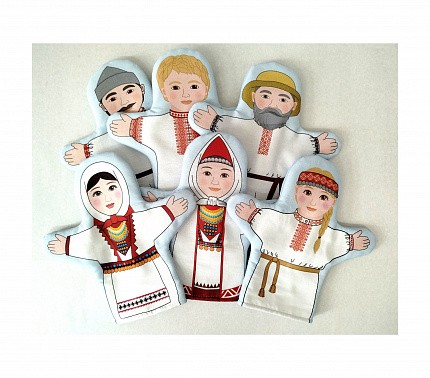 Набор рукавичек "Семья марийская"            6 шт.