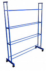 Стеллаж для хранения мячей на колесах 1345х1770х400мм на 20 мячей.