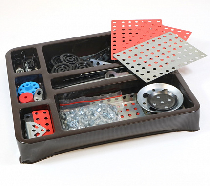 Конструктор металлический для уроков труда Школьный-2 (132 эл)