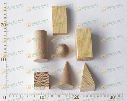 Набор деревянных геометрических фигур 7 штук