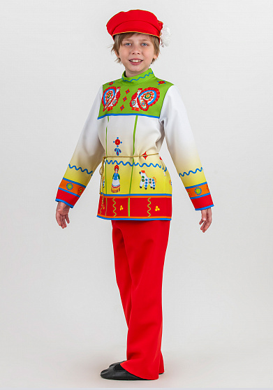 Дымковская роспись костюм для мальчика