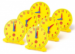 Набор часов для учеников (6 шт, диаметр 11 см)