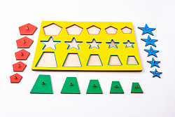 Монтессори фигуры Больше-меньше №3