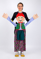 Баба Яга ростовая кукла из фетра для взрослого / 130 см