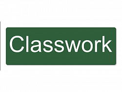 Магнитная карточка "Classwork" (фон зелёный)