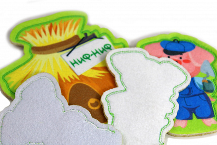 Пальчиковый кукольный театр «Три поросенка» из фетра