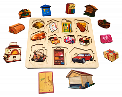 Рамка-вкладыш 2 слоя "Что внутри?" 22 деталей