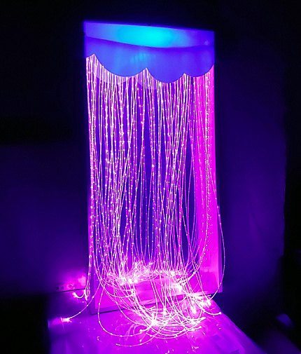 Зеркальное панно с фибероптическими нитями