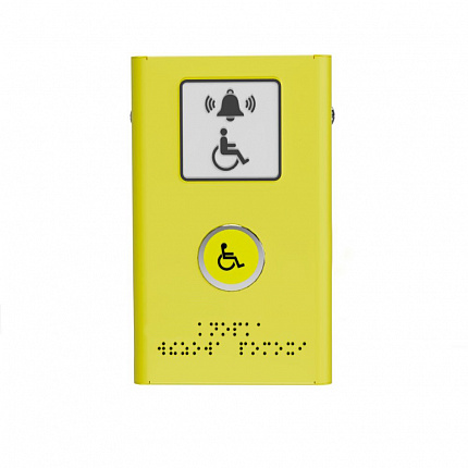 Антивандальная кнопка с сенсорной активацией желтая