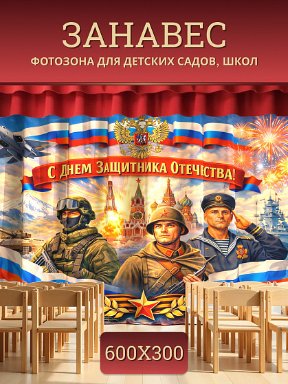 Комплект фотоштор. 23 февраля "День Защитника Отечества" №6