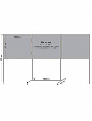 Магнитная поворотная на колёсиках двухстороняя